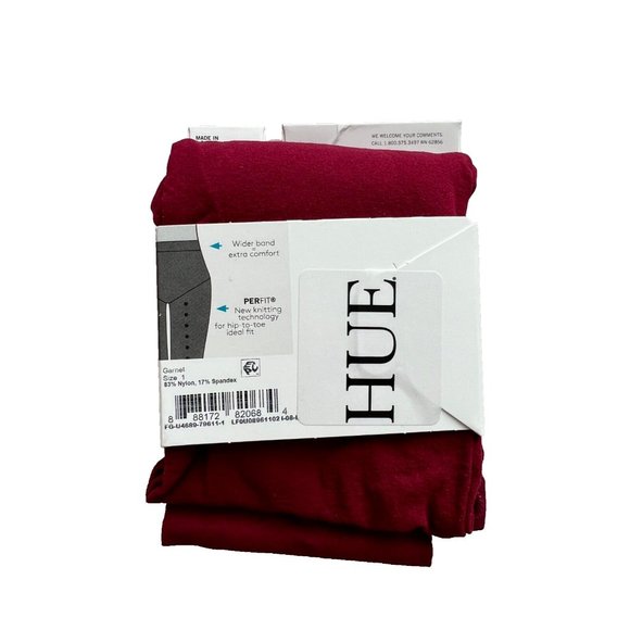 HUE Opaque Sheer to Waist Tights Garnet ( Sz 1 ) - Picture 2 of 2
